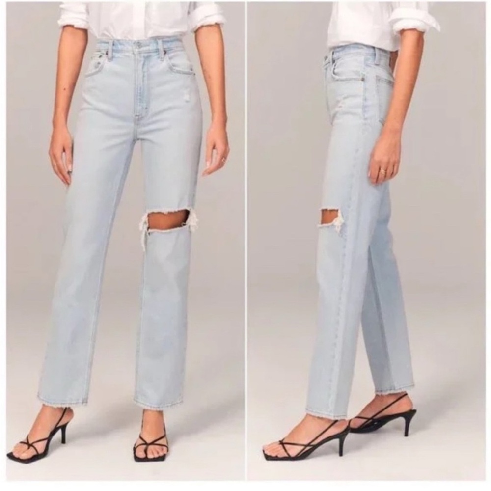 Abercrombie Curve Love 90s Straight Ultra High Rise. Size 29/8